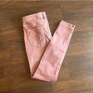 Vintage America Blues Jeans Size 10 Coral Peach Skinny Stretch Denim Pants